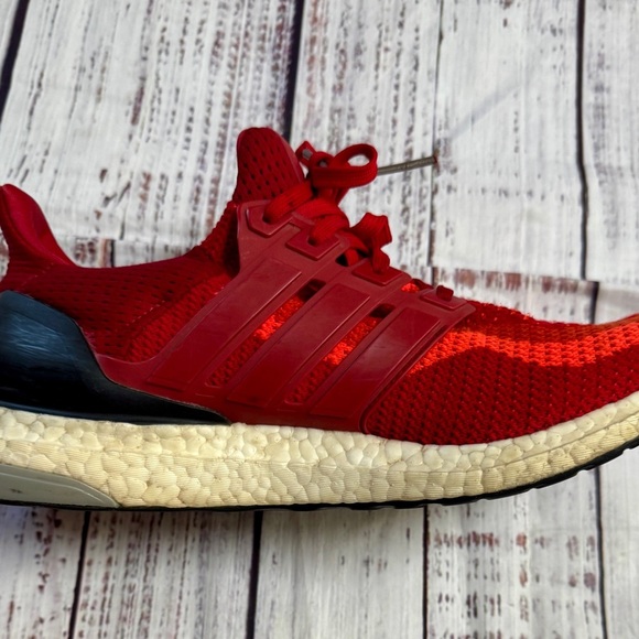 Adidas Ultraboost 2.0 Solar Red Men's Size 9 U.S. EUC - Picture 5 of 9